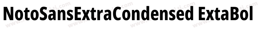 NotoSansExtraCondensed ExtaBold字体转换